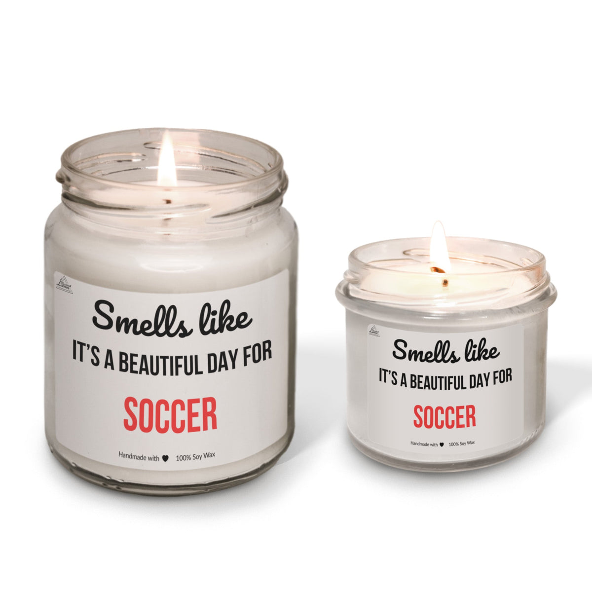 Smells like beautiful day for Soccer Scented Soy Candle