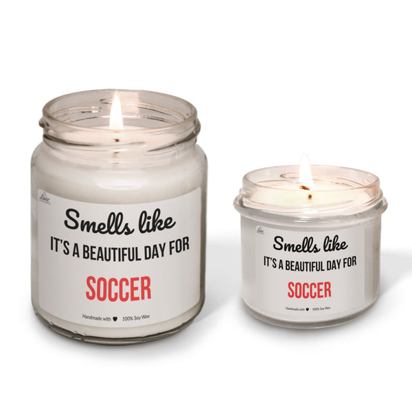 Smells like beautiful day for Soccer Scented Soy Candle