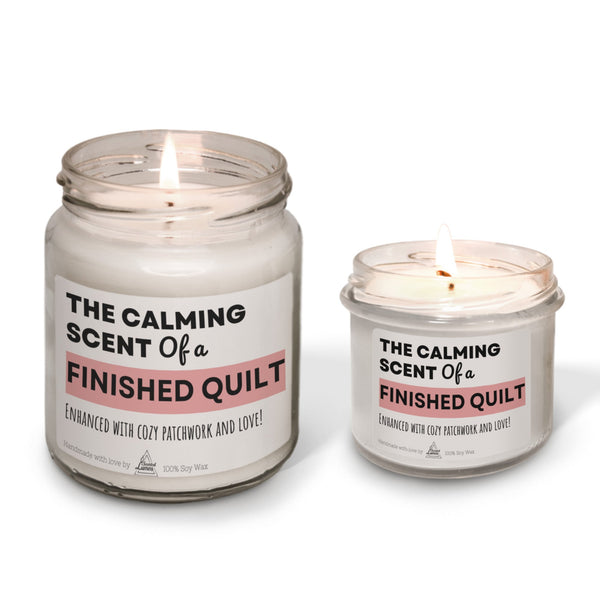 The calming scent of finished quilt Scented Soy Candle