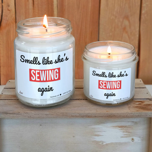Smells like she’s sewing again Scented Soy Candle
