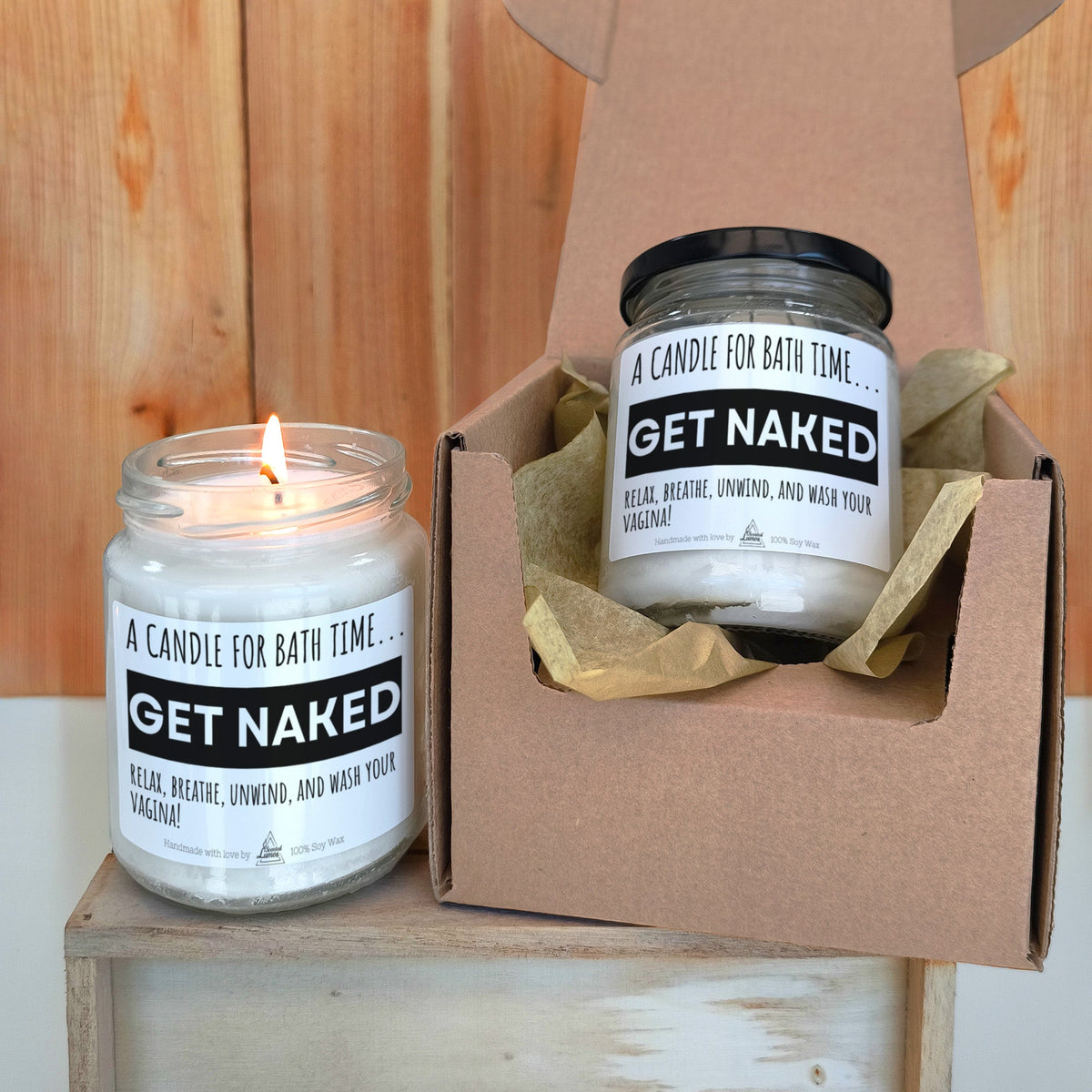 Get naked Scented Soy Candle