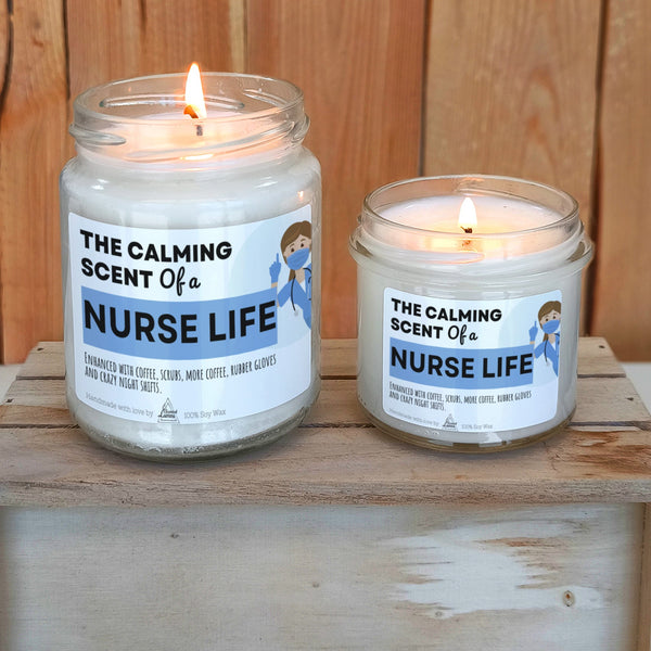 The calming scent of a Nurse life Scented Soy Candle