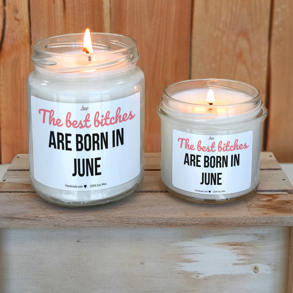 Best bitches are born in June Scented Soy Candle