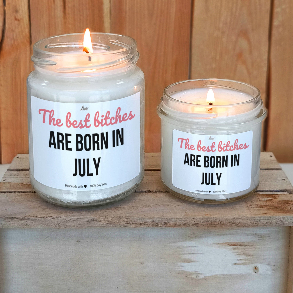 Best bitches are born in July Scented Soy Candle