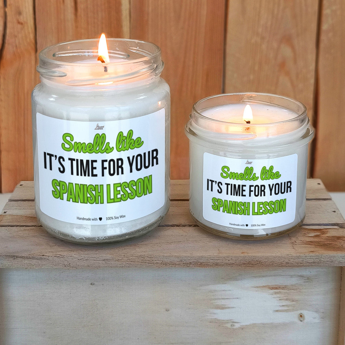 It's time for your Spanish lesson Scented Soy Candle