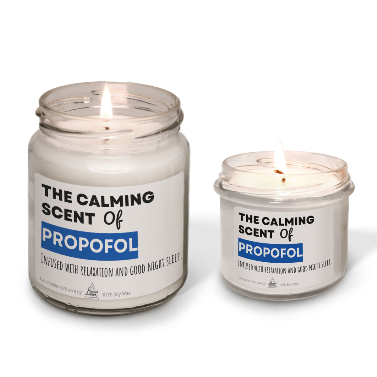 The calming scent of Propofol Scented Soy Candle