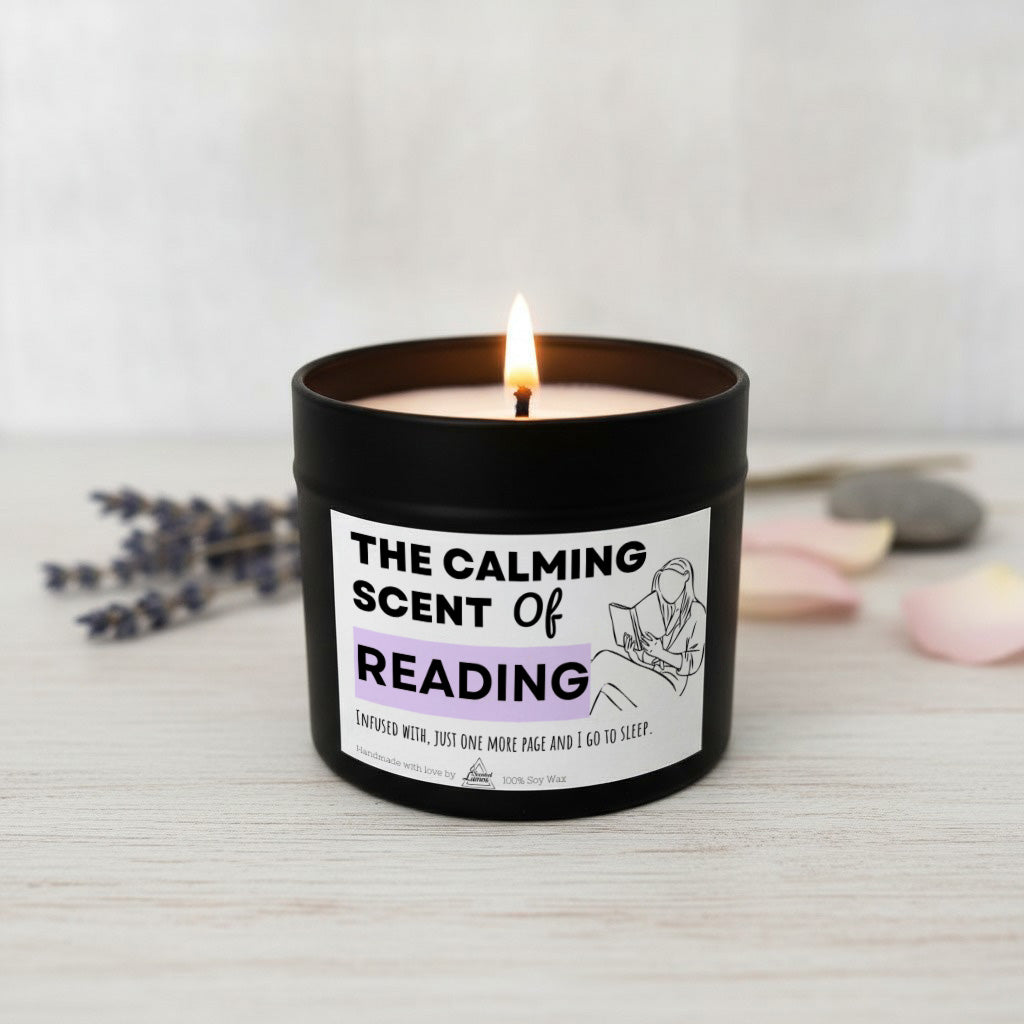 The calming scent of reading Scented Soy Candle