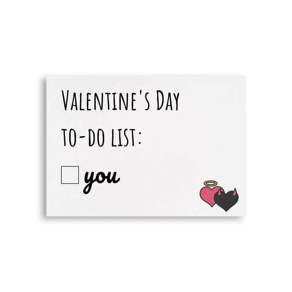 Valentine's to-do list Card for Valentine's Day