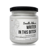 a jar of white writing paste on a white background