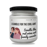 a candle for the cool adult smells like red wine and family secrets