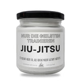 a jar of ju - jitsu on a white background