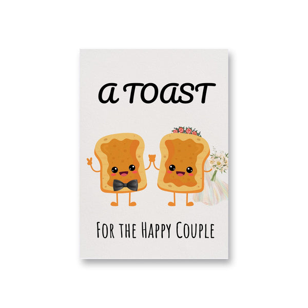 a toast for the happy couple card