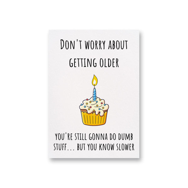 a birthday card with a cupcake on it