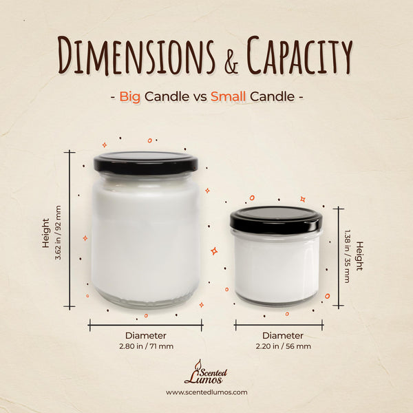 a diagram of a candle and a small candle