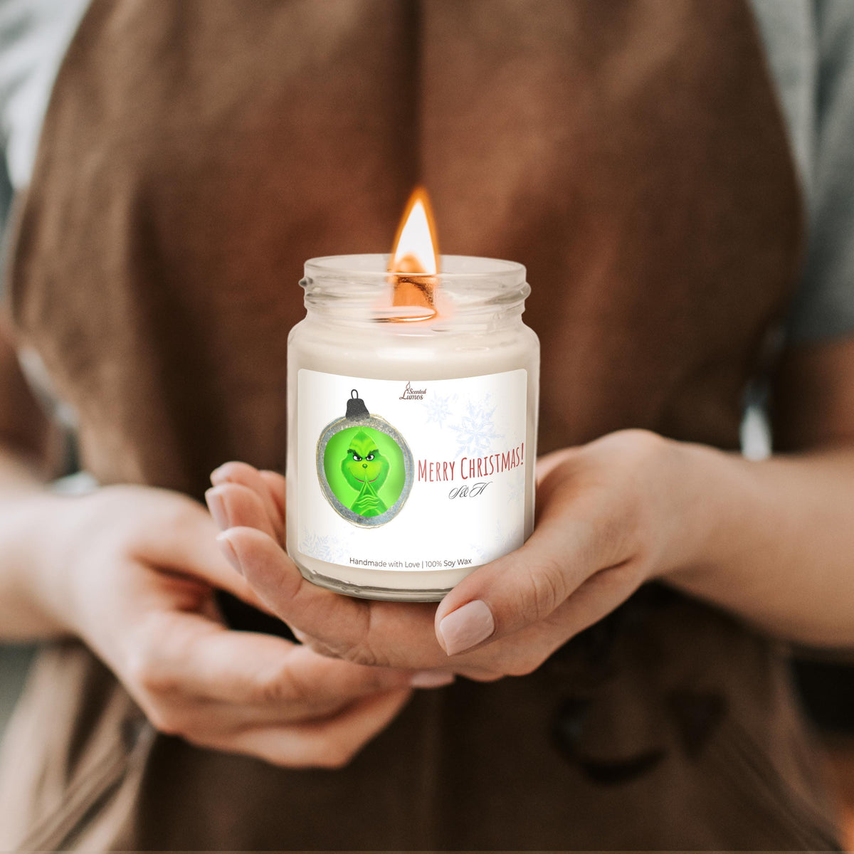 Personalized Grinch Christmas | Scented Soy Candle