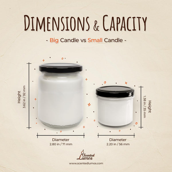 a diagram of a candle and a small candle