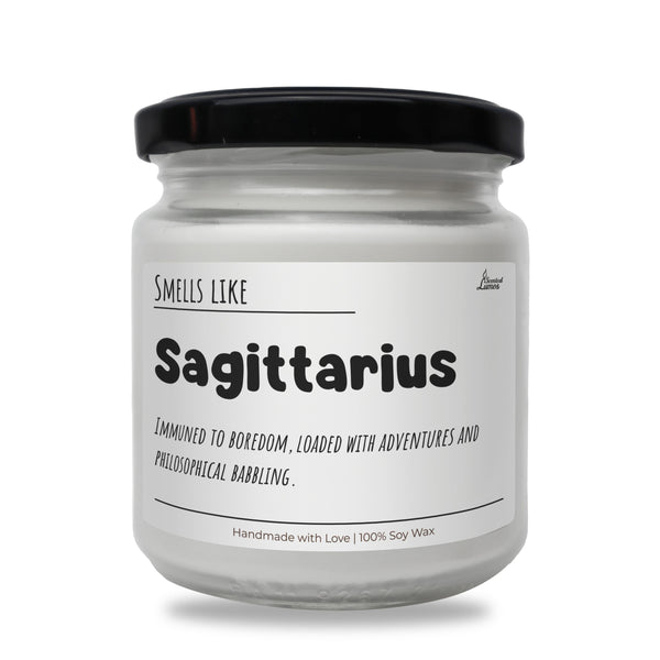 a jar of sagittarius on a white background