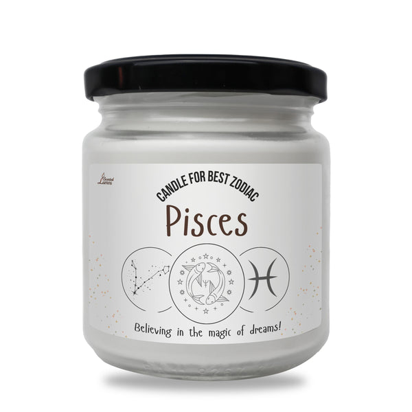 a jar of piscs on a white background