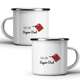 Fuel for Super Dad - White mug - Metal Mug 370ml