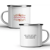 Grandma: like a mum, but with fewer rules and more desserts! - White mug - Metal Mug 370ml