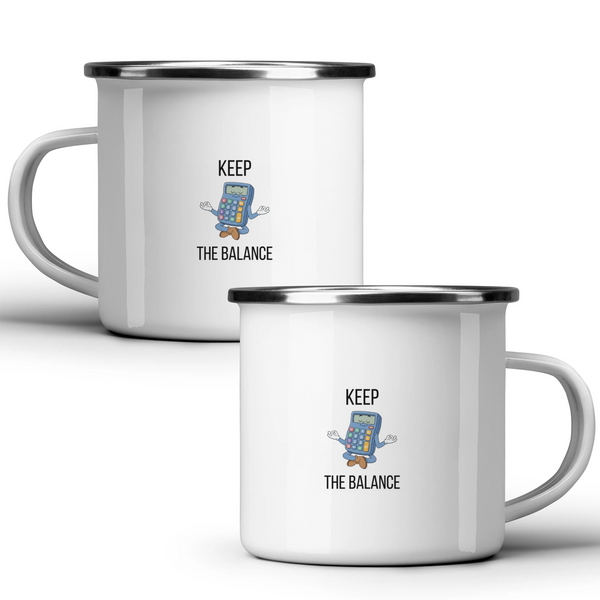 Keep the balance - White mug - Metal Mug 370ml