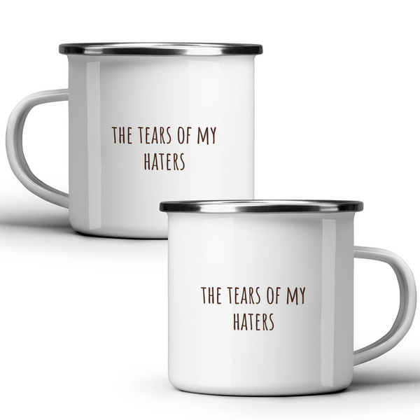 The tears of my haters - White mug - Metal Mug 370ml