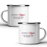 Happy Women's Day, Grandma! Thank you for always making sure I had enough to eat! - White mug - Metal Mug 370ml