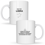 Mug for Libra: I drink my coffee in complete harmony, successfully postponing any decision for today - White mug - Ceramic Mug 330ml
