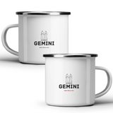 Authentic Gemini, personalized date - White mug - Metal Mug 370ml