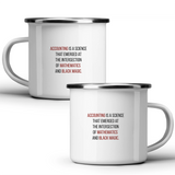Accounting: a science that emerged at the intersection of mathematics and black magic - White mug - Metal Mug 370ml