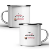 Life is more beautiful when you find the right manicurist - White mug - Metal Mug 370ml